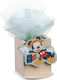 Taufgeschenk mit Stifthalter Mickey Travel με Clip aus Holz 48cm