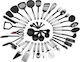 Hoppline Inox Cooking Utensil Set Black 39pcs