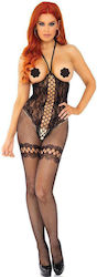 Leg Avenue Net Cupless Bodystocking Black