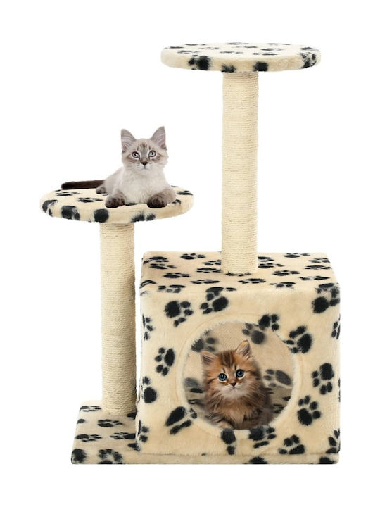 vidaXL Kratzbaum Katzenbäume Beige 2 Ebenen 40x...