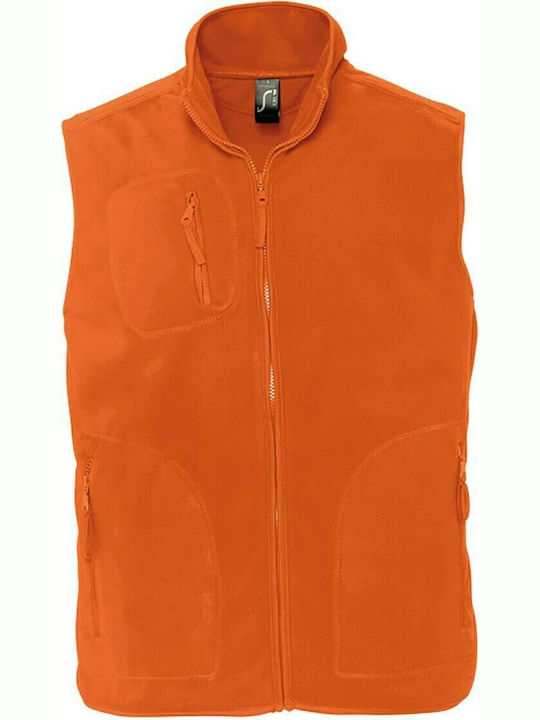 Sol's Norway Men's Sleeveless Promotional Cardigan Orange 51000-400