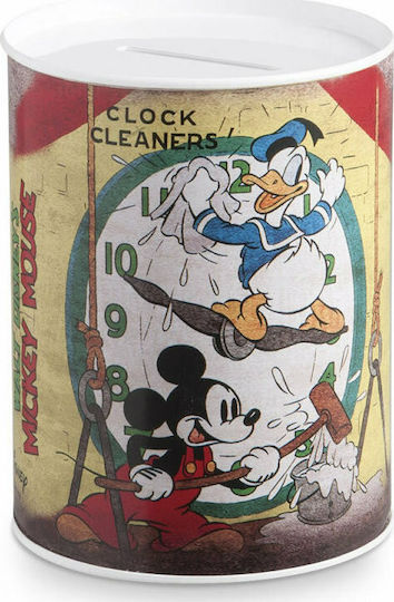 Christening Favor with Piggy Bank Clock Cleaners made of Metal