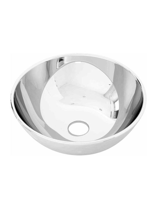 vidaXL Vessel Sink Ceramic 28x28x10cm Silver