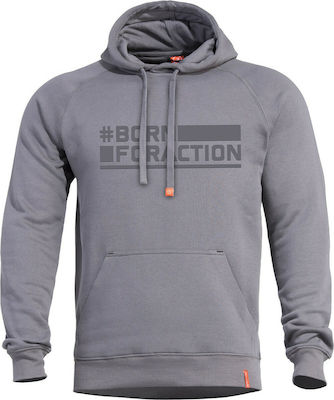 Pentagon Phaeton "Born For Action" Hoodie Hanorac Melange în culoarea Gri K09021-BA-16