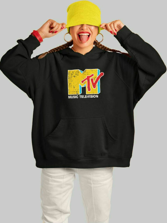 MTV Hooded Sweatshirt W - BLACK