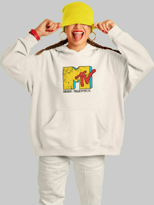 MTV Hooded Sweatshirt W - WHITE