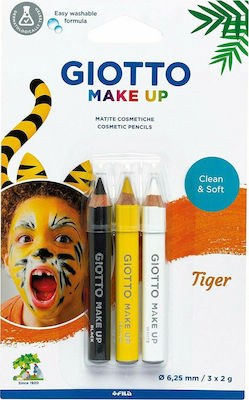 Carnival Face Painting Καλλυντικά Μολύβια Τίγρης 3 Χρώματα Multicolour 3pcs