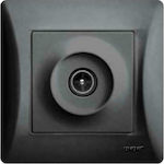 Lineme TV Terminal Antenna Socket Black 50-00116-2