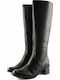 Marco Tozzi Medium Heel Women's Boots with Zipper Black