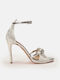 Alessandra Paggioti Women's Sandals 40637 with Ankle Strap Silver