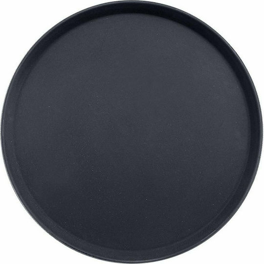 Novatex Plastic Round Serving Tray Non-slip in Black Color 36x36cm 04-251 1pcs