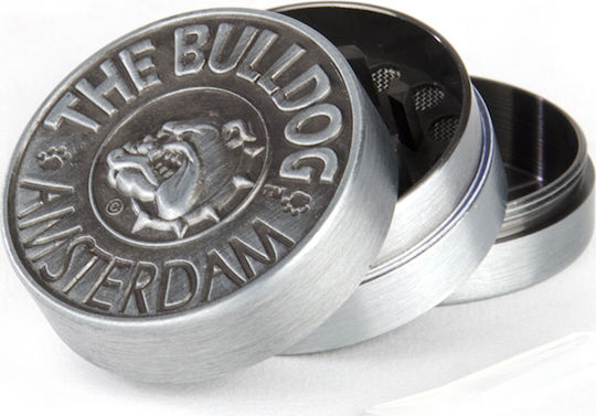 The Bulldog Amsterdam Grinder 3 Parts Silver