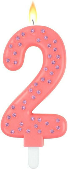 Legami Milano Κερί Happy Number 2 Pink