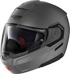 Nolan N90-3 Classic N-Com 2 Flip-Up Helmet with Sun Visor ECE 22.05 Flat Vulcan Grey