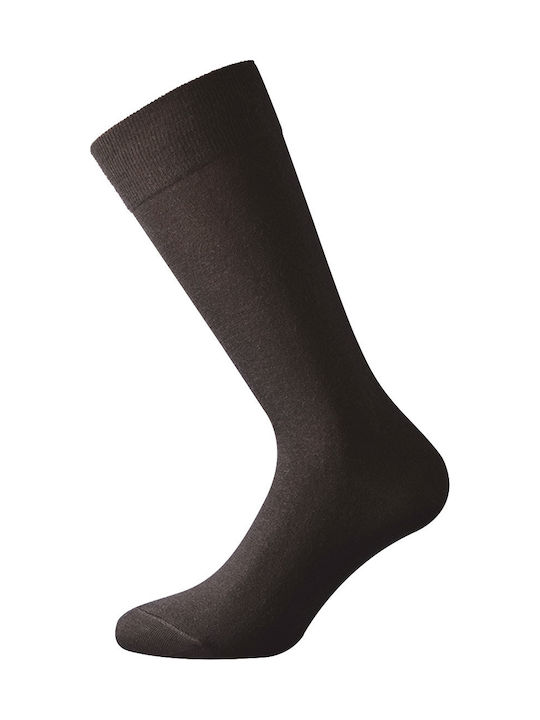 Walk Men's Solid Color Socks Brown