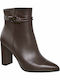 AMQ12-90B Ghete Dama Din Piele Ankle Boots Maro