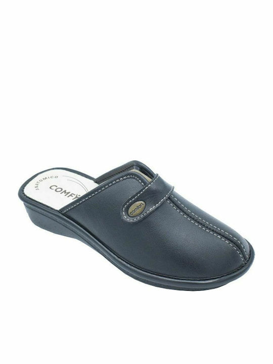 Comfy Anatomic 100 Anatomical Leather Slippers Black