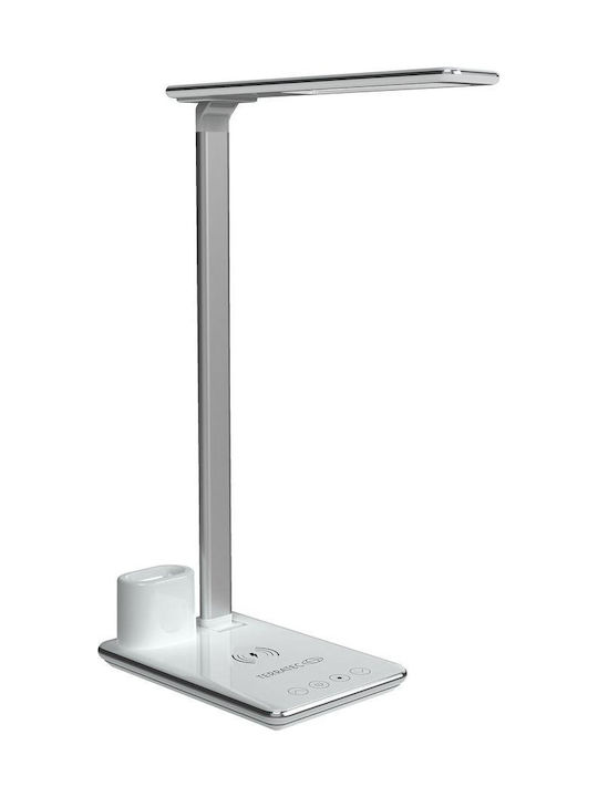 TerraTec ChargeAir All light 3in1 Φωτιστικό Γραφείου LED Αναδιπλούμενο 6.5x13.5x44.5cm σε Λευκό Χρώμα