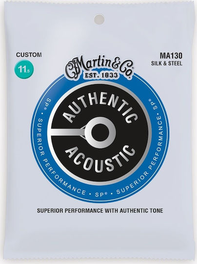 Martin Authentic Akustikgitarrensaiten Silk Einstellen 11 - 47 Zoll Custom