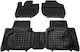 Rezaw Plast Set of Front and Rear Mats 3pcs Tray Type for Honda HR-V 2015-2021 Black