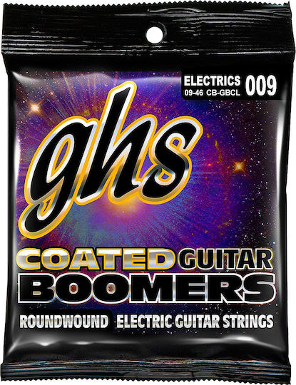 GHS Strings Coated Boomers Set Corzi Pentru Chitară Electrică Oțel Plăcat Cu Nichel 9 - 46 Custom Light