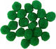Uni Pap Pom Pom de Artizanat Verde Set 20buc