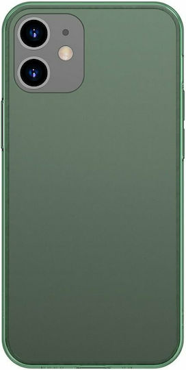 Baseus Frosted Glass Задна корица Пластмаса Каки (iPhone 12 / 12 Pro)
