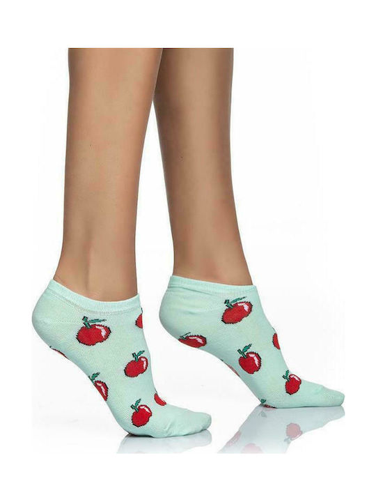 Inizio Women's Socks with Design Turquoise
