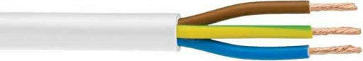 Cablel Power Cord with Cable Properties 3x1mm² in White Colour 1m Flexible