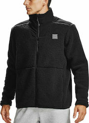 Under Armour Legacy Sherpa Ανδρική Ζακέτα Fleece με Φερμουάρ Μαύρη