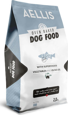 Aellis Oven Baked 2kg Dry Food for Adult Dogs with Vegetables and Fish