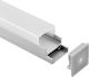 Atman Extern Aluminiumprofil für LED-Streifen mit Opal Abdeckung 200x1.9x2cm