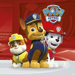 Χαρτοπετσέτες Paw Patrol Servietten 33x33cm Rote 33x33cm. 20Stück