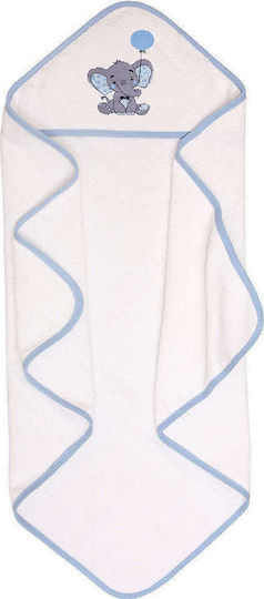 Viopros Baby-Badetuch mit Kapuzen Dambo Hellblau 75x75cm