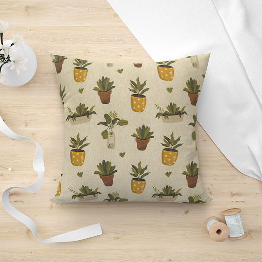 Lino Home Калъф За Възглавница Bioplant От 100% Памук 701 Зелен 45x45см