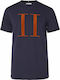 Les Deux LDM101006 Men's T-Shirt Stamped Navy Blue