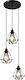 vidaXL Pendant Light Three-Light for Socket E27 Black