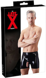 LateX Latex Short with Open Front Black
