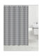 Ankor Καρό Fabric Shower Curtain 180x180cm Gray