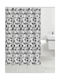 Ankor Ρόμβοι Κουρτίνα Μπάνιου Υφασμάτινη 180x180 cm Γκρι