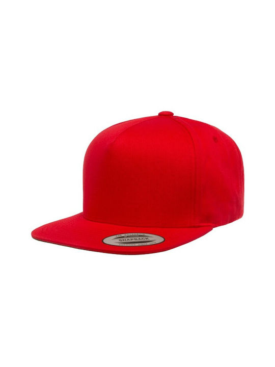 YUPOONG Herren Classic 5 Panel Snapback - ROT - 6007