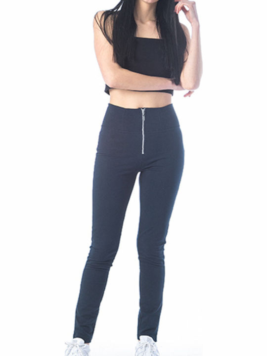 Paco & Co Women's Long Legging High Waisted Navy Blue