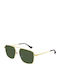 Gucci Unisex Sunglasses with Gold Metal Frame and Green Mirror Lens GG0743S 004