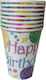 Happy Birthday Glass for Party 8pcs