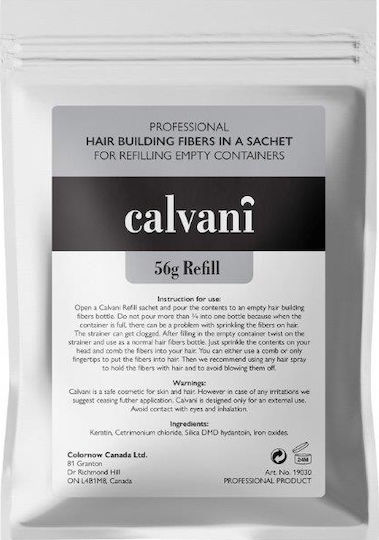 Calvani Refill Χρώματος Für Haarfarbzusätze Und Füllstoffe Mit Keratin Hair Building 28gr