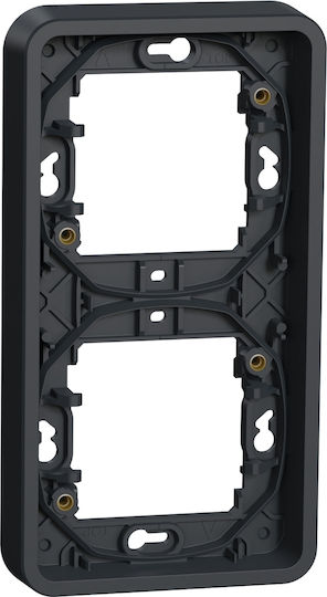 Schneider Electric Mureva Styl Switch Frame 2 Positions Vertical Installation in Gray Color MUR34151