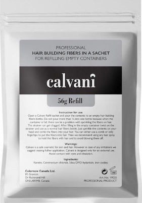 Calvani Hair Building Fibers Refill with Keratin Hair Building Economy White 56gr