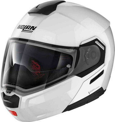 Nolan N90-3 Special N-Com Flip-Up Helmet with Sun Visor ECE 22.05 1630gr Pure White 15 61160