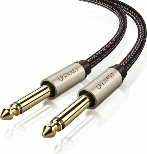 Ugreen AV128 Кабел 6,3 мм мъжки - 6,3 мм мъжки 1м Сив (10636)