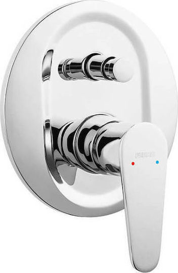 Ferro Algeo für Badewanne 2 Ausgänge Silber 4-Wege